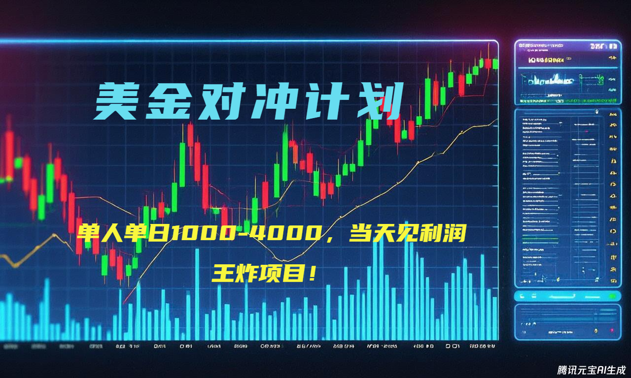 2025年最暴力项目“美金先登计划”最新最强对冲战法，每日实际收益1K-4K-独家科技资源网