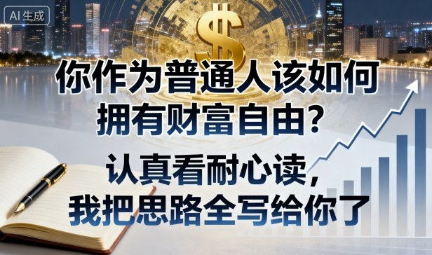 付费文章：你作为普通人该如何拥有财富自由？认真看耐心读，我把思路全写给你了-独家科技资源网