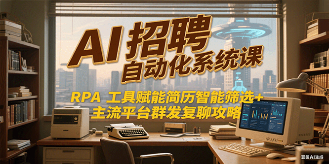 AI招聘自动化系统课，RPA工具赋能简历智能筛选+主流平台群发复聊全攻略-独家科技资源网
