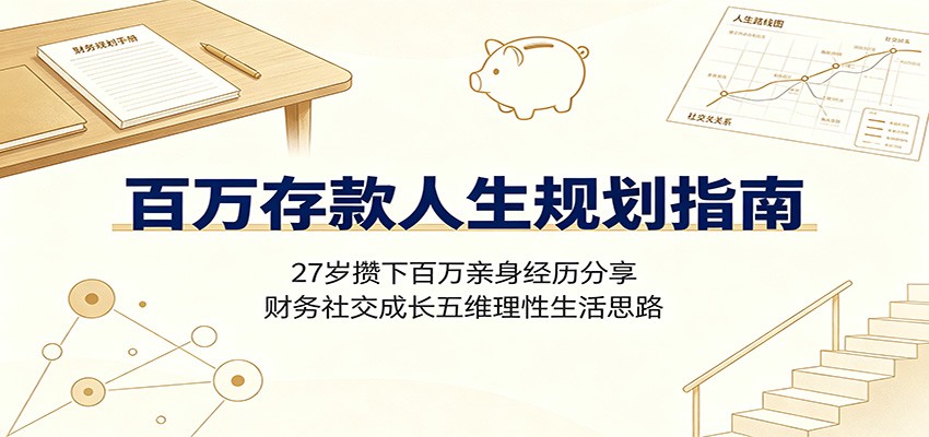 百万存款人生规划指南：27岁攒下百万亲身经历分享，财务社交成长五维理性生活思路-独家科技资源网