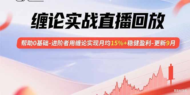 缠论实战直播回放：帮助0基础-进阶者用缠论实现月均15%+稳健盈利-更新9月-独家科技资源网