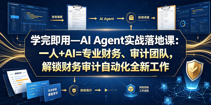 学完即用—AI Agent实战落地课：一人+AI=专业财务、审计团队，解锁财务审计自动化全新工作模式-独家科技资源网
