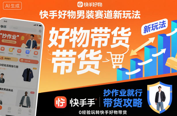 快手好物男装赛道新玩法，抄作业就行，0经验玩转快手好物带货-独家科技资源网