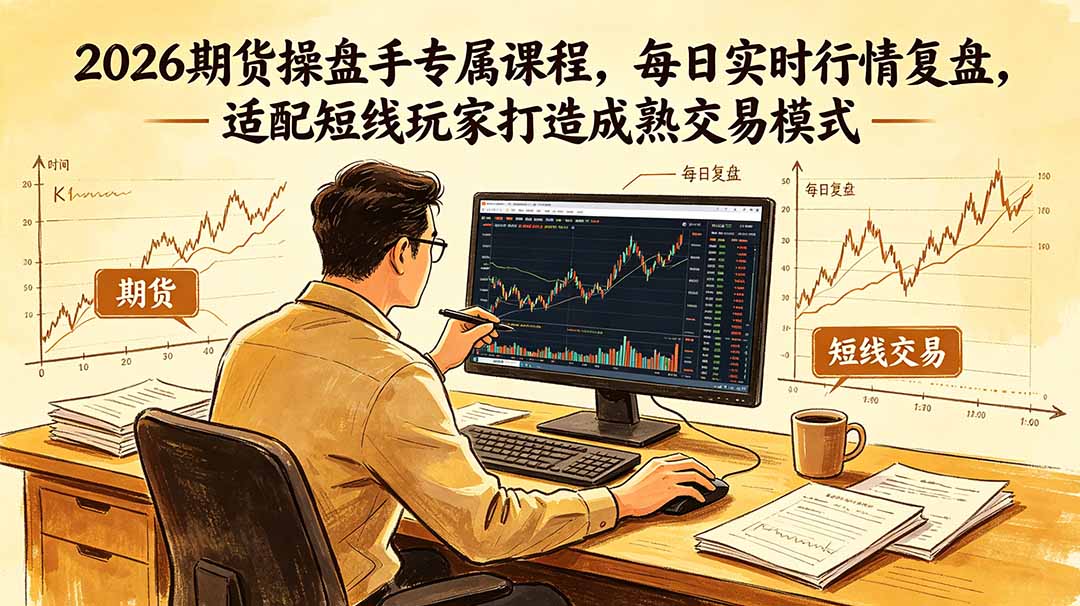 2026期货操盘手专属课程-更新6月,每日实时行情复盘,适配短线玩家打造成熟交易模式-独家科技资源网