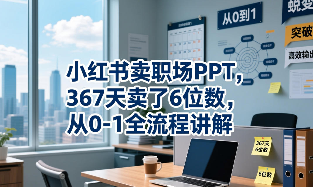 小红书卖职场PPT，367天卖了6位数，从0-1全流程讲解-独家科技资源网