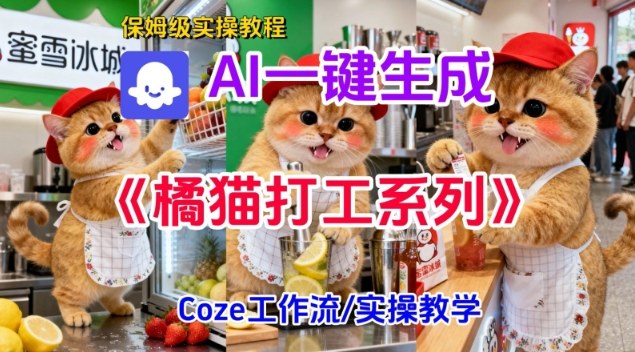Coze扣子工作流一键生成胖橘猫打工短视频,保姆级实操搭建教学-独家科技资源网