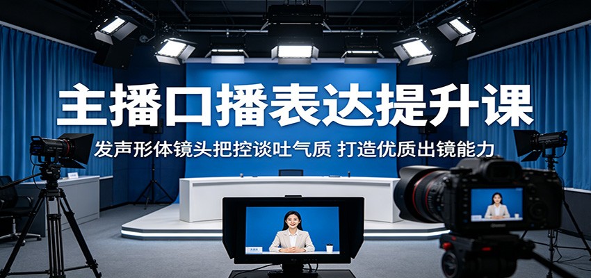 主播口播表达提升课:发声形体镜头把控谈吐气质,打造优质出镜能力-独家科技资源网