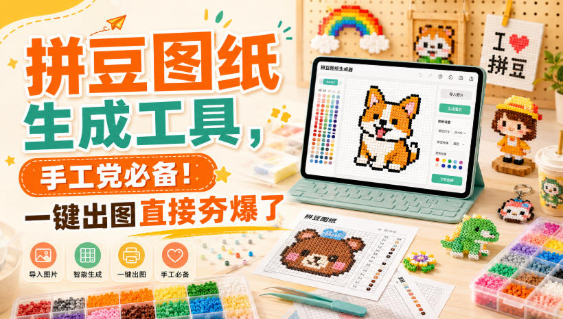 拼豆图纸生成工具，手工党必备！一键出图直接夯爆了-独家科技资源网