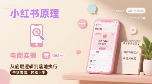 小红书原理以及详细实操流程，小红书电商教程-独家科技资源网