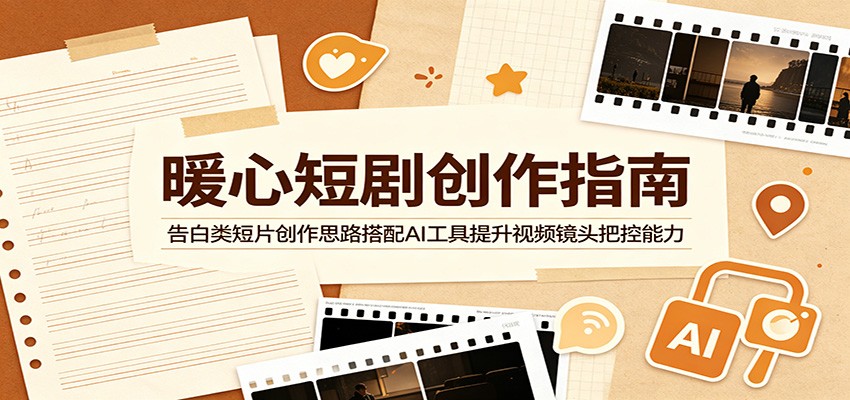 暖心短剧创作指南:告白类短片创作思路搭配AI工具提升视频镜头把控能力-独家科技资源网
