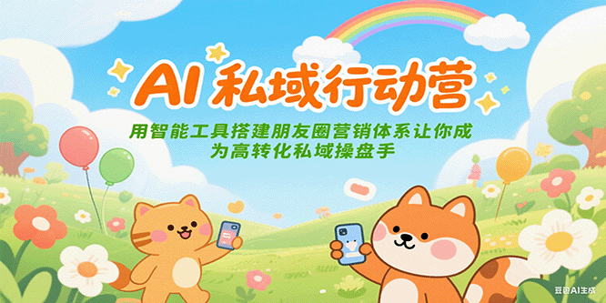 AI私域行动营：用智能工具搭建朋友圈营销体系让你成为高转化私域操盘手-独家科技资源网