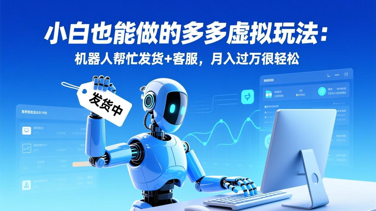 小白也能做的多多虚拟玩法：机器人帮忙发货+客服，月入过万很轻松-独家科技资源网
