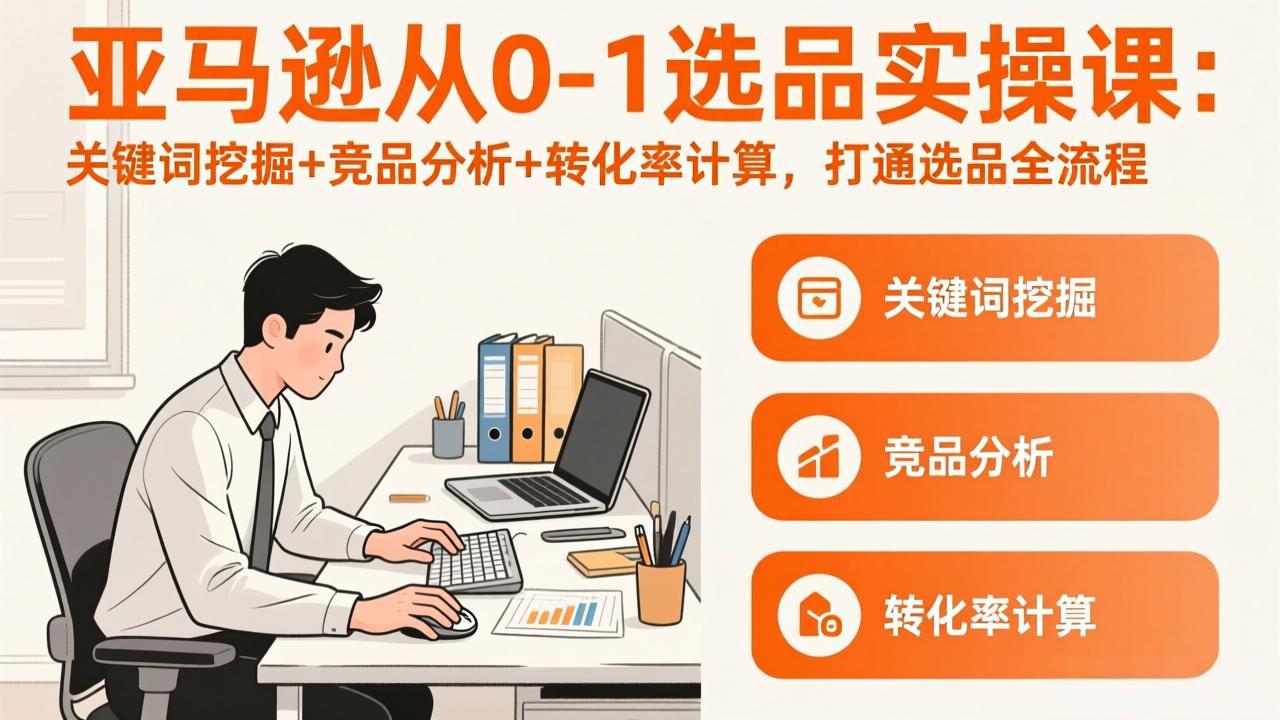 亚马逊从0-1选品实操课(更新3月-独家科技资源网