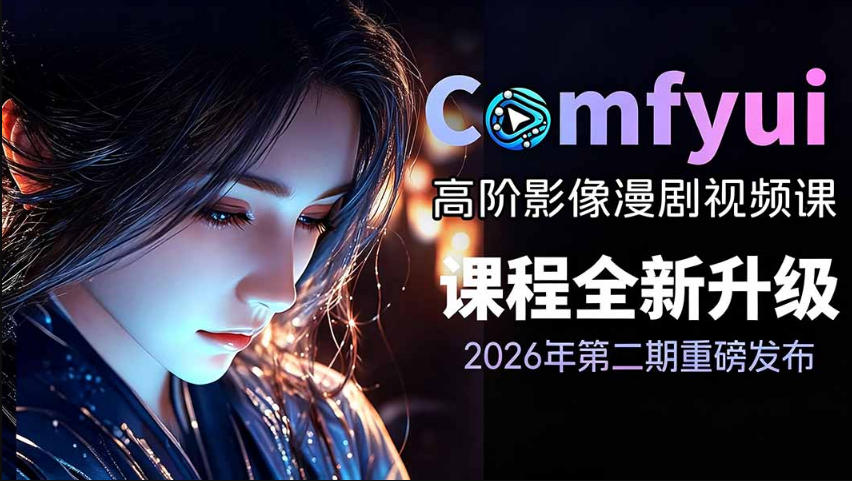 2026新版ComfyUI漫剧动画全流程实战课，0基础入门到进阶全流程动态漫，轻松实现流量变现-独家科技资源网