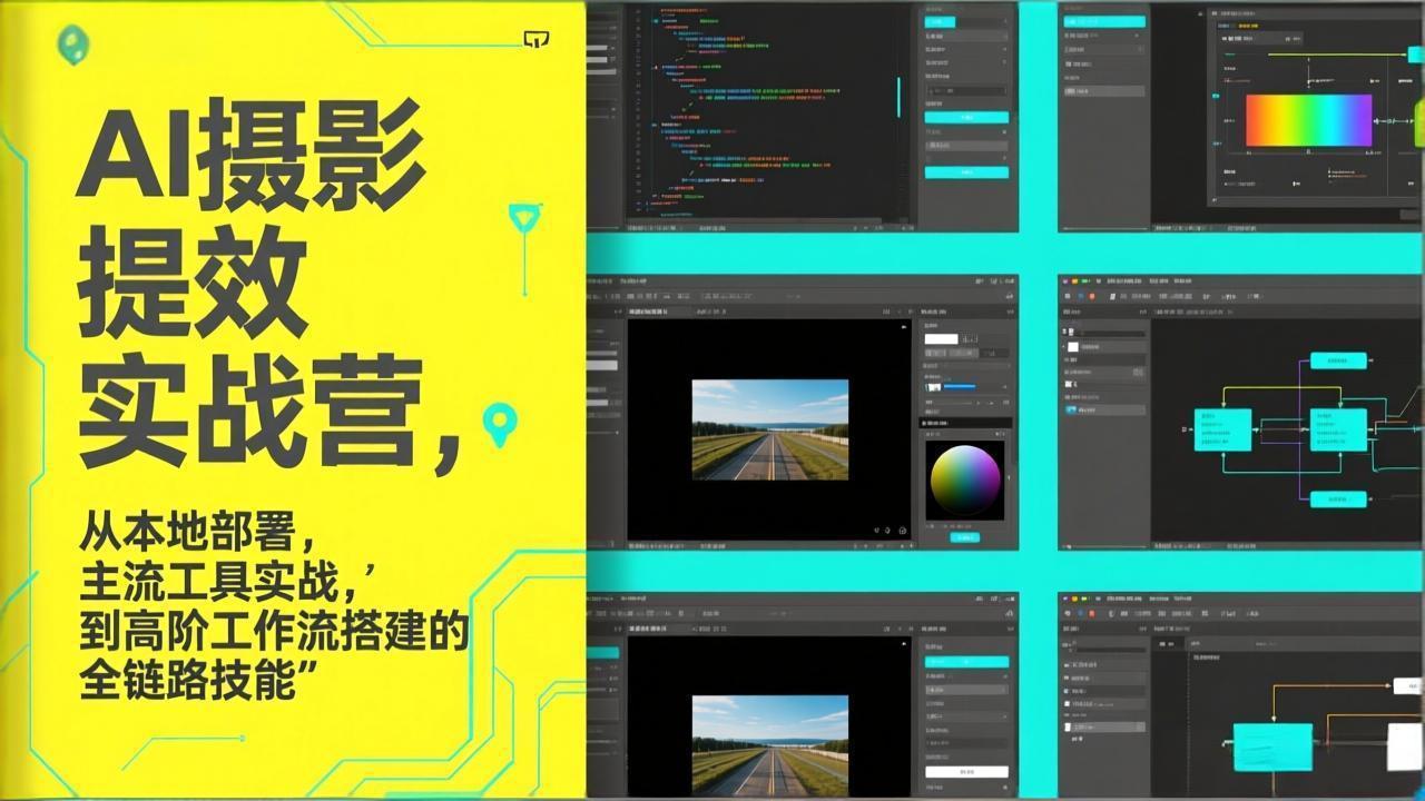 AI+摄影提效实战营，从本地部署，主流工具实战，到高阶工作流搭建的全链路技能-独家科技资源网