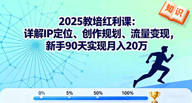 2025教培红利课：详解IP定位、创作规划、流量变现，新手90天实现月入20万-独家科技资源网