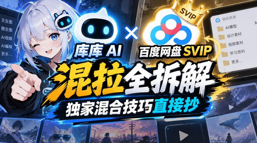 库库AI×百度网盘SVIP混拉全拆解，独家混合技巧直接抄-独家科技资源网