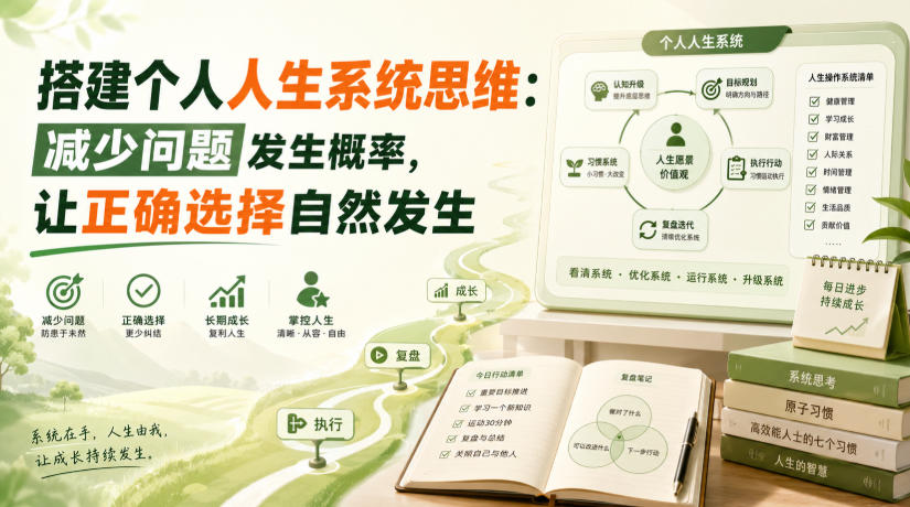 付费文章：搭建个人人生系统思维：减少问题发生概率，让正确选择自然发生-独家科技资源网