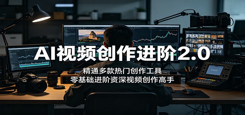 AI视频创作进阶2.0：精通多款热门创作工具，零基础进阶资深视频创作高手-独家科技资源网
