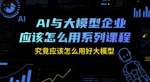 AI与大模型企业应该怎么用系列课程，究竟应该怎么用好大模型-独家科技资源网