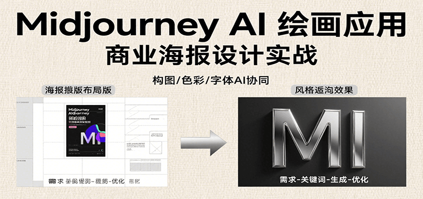 Midjourney AI绘画应用，关键词指令解析、漫画头像制作、海报设计、3D人物生成等-独家科技资源网