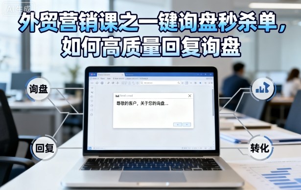 外贸营销课之一键询盘秒杀单，如何高质量回复询盘-独家科技资源网