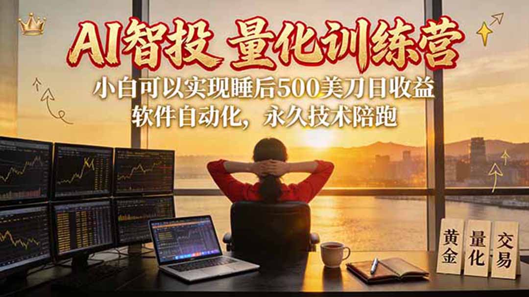 AI智投EA量化训练营【第三期】,多策略智投+防爆技术+趋势分析 ,轻松上手,矩阵放大,长期稳定。-独家科技资源网