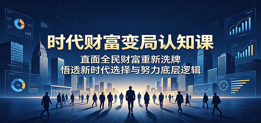 时代财富变局认知课:直面全民财富重新洗牌,悟透新时代选择与努力底层逻辑-独家科技资源网
