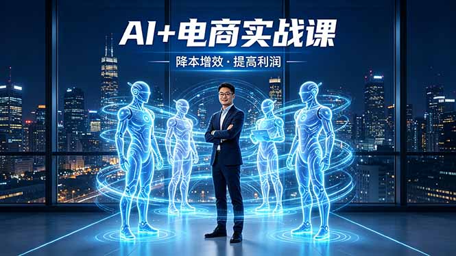 AI+电商实战课，1人+N个AI 智能体，把SOP变AI员工，实现降本增效提高利润-独家科技资源网