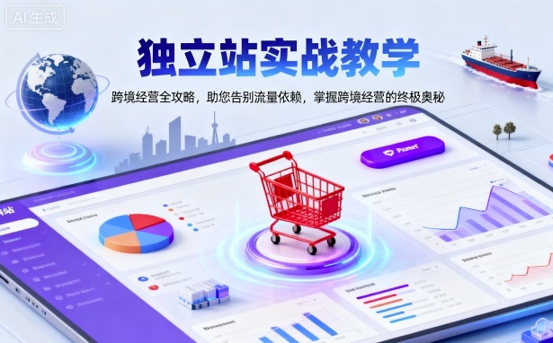 独立站实战教学，跨境经营全攻略，助您告别流量依赖，掌握跨境经营的终极奥-独家科技资源网