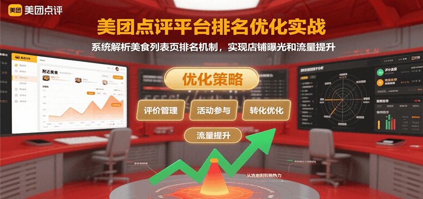 美团点评平台排名优化实战，系统解析美食列表页排名机制，实现店铺曝光和流量提升-独家科技资源网