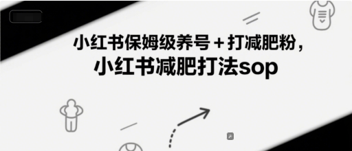 小红书保姆级养号+打减肥粉，小红书减肥打法sop-独家科技资源网