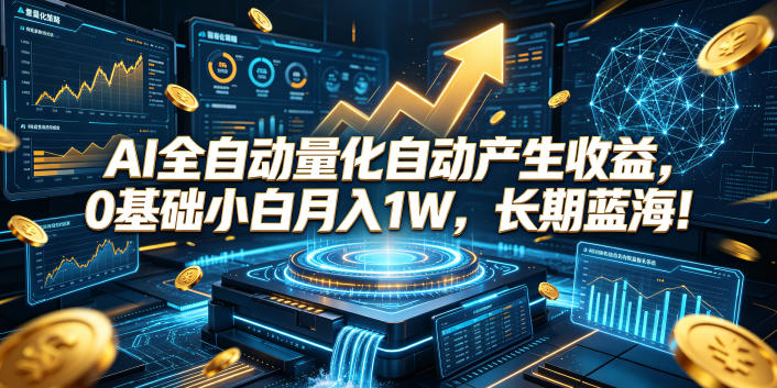 AI全自动量化自动产生收益,0基础小白月入1W,长期蓝海!【揭秘】-独家科技资源网