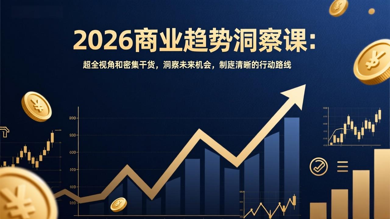 2026商业趋势洞察课：超全视角和密集干货，洞察未来机会，制定清晰的行动路线-独家科技资源网