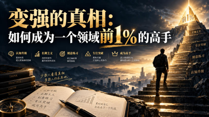 付费文章:变强的真相:如何成为一个领域前1%的高手-独家科技资源网