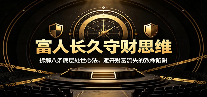 富人长久守财思维：拆解八条底层处世心法，避开财富流失的致命陷阱-独家科技资源网