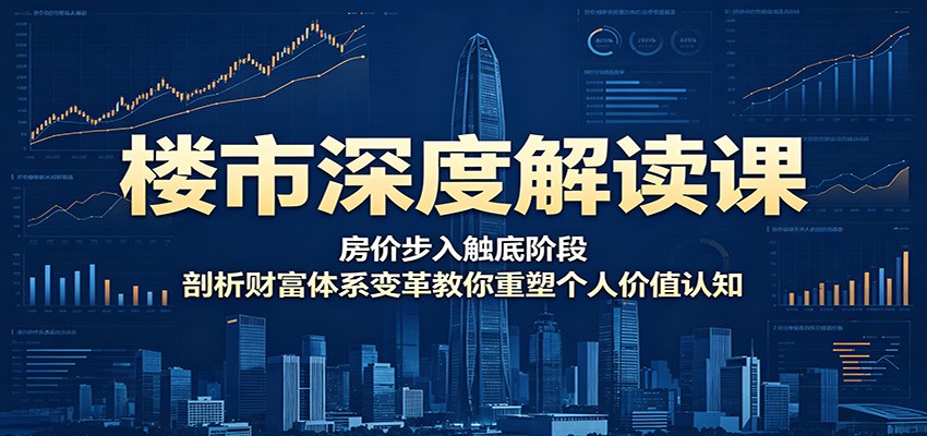 楼市深度解读课：房价步入触底阶段，剖析财富体系变革教你重塑个人价值认知-独家科技资源网