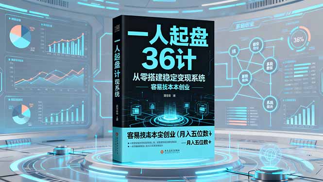 一人起盘36计：从零搭建稳定变现系统，实现低成本创业，月入五位数+-独家科技资源网