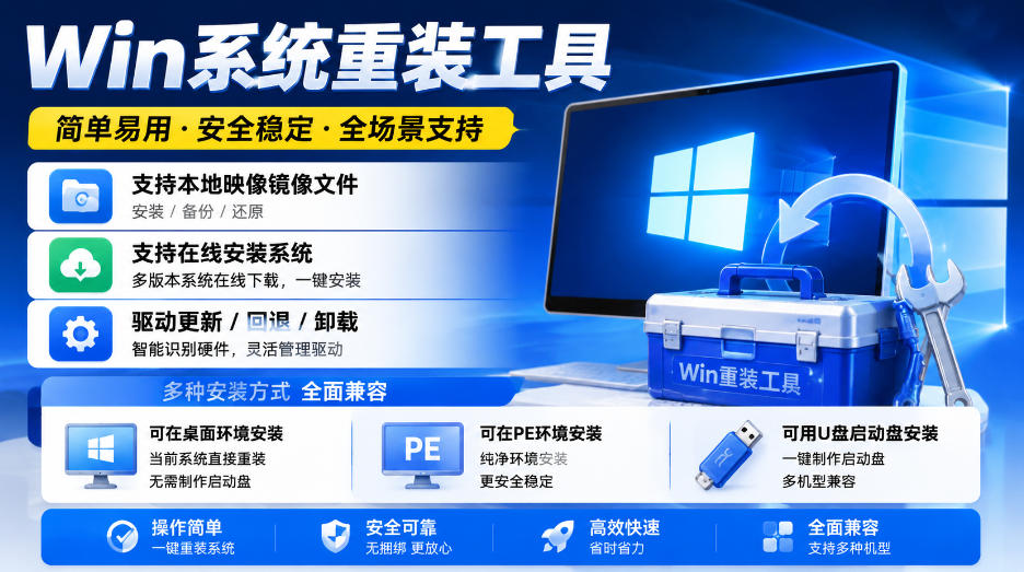 Win系统重装工具,支持本地映像镜像文件安装备份,简单易用-安全稳定-全场景支持-独家科技资源网