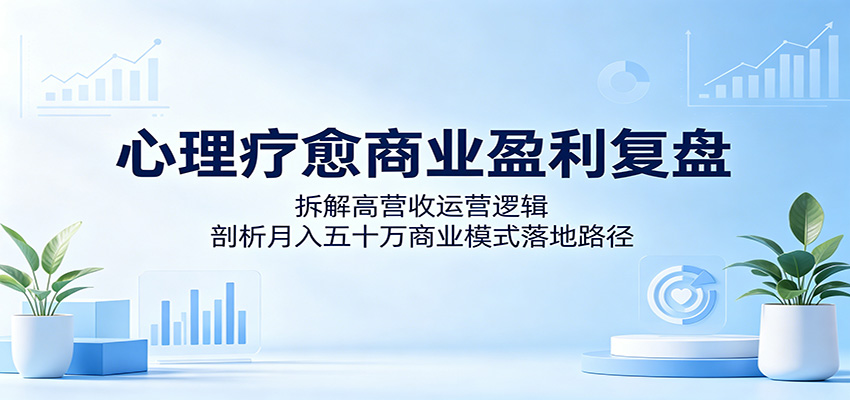 心理疗愈商业盈利复盘:拆解高营收运营逻辑,剖析月入五十万商业模式落地路径-独家科技资源网
