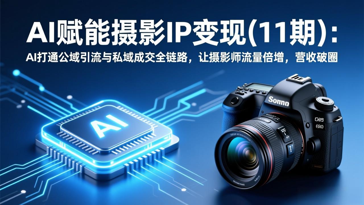 AI赋能摄影IP变现(11期-独家科技资源网