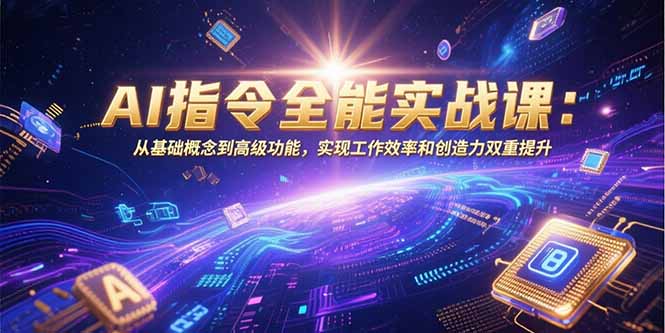 AI指令全能实战课：从基础概念到高级功能，实现工作效率和创造力双重提升-独家科技资源网