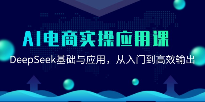 AI电商实操应用课：DeepSeek基础与应用，从入门到高效输出-独家科技资源网