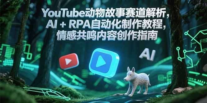 YouTube动物故事赛道解析，AI+RPA自动化制作教程，情感共鸣内容创作指南-独家科技资源网