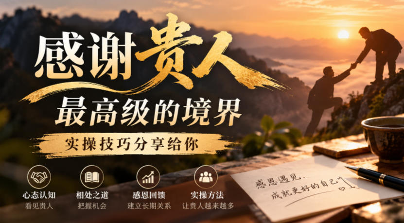 某公众号付费文章：感谢贵人最高级的境界，实操技巧分享给你-独家科技资源网