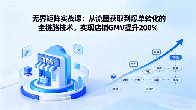 无界矩阵实战课：从流量获取到爆单转化的全链路技术，实现店铺GMV提升200%-独家科技资源网