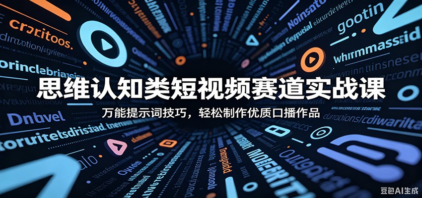思维认知类短视频赛道实战课:万能提示词技巧,轻松制作优质口播作品-独家科技资源网