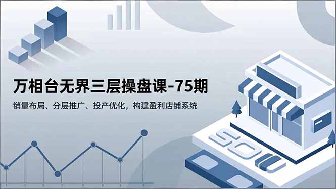 万相台无界三层操盘课-75期，销量布局、分层推广、投产优化，构建盈利店铺系统-独家科技资源网