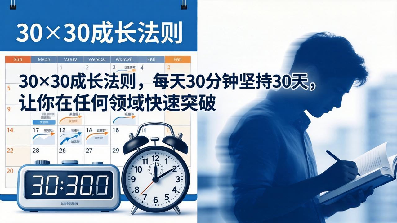 付费文章：30×30成长法则，每天30分钟坚持30天，让你在任何领域快速突破-独家科技资源网