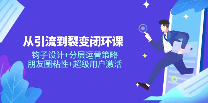 从引流到裂变闭环课：钩子设计+分层运营策略，朋友圈粘性+超级用户激活-独家科技资源网